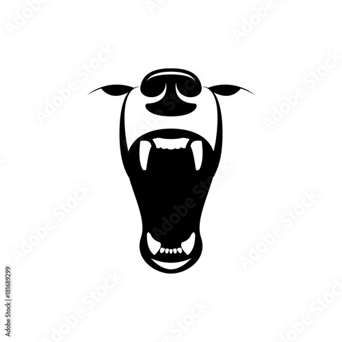 vector bear head