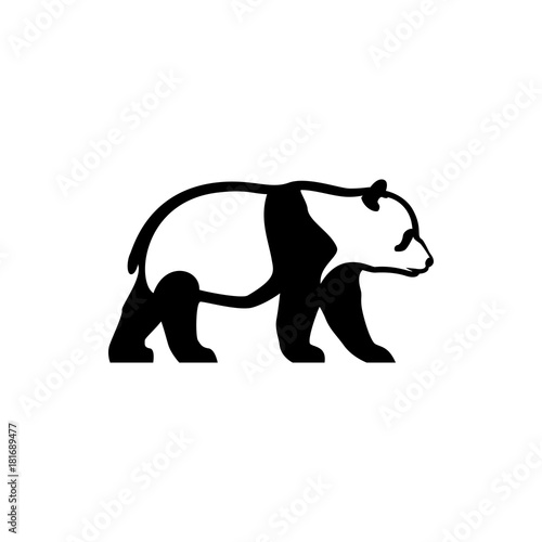 vector panda bear silhouette