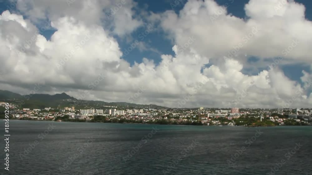 City on island in Caribbean Sea. Fort-de-France, Martinique City on island in Caribbean Sea. Fort-de-France, Martinique