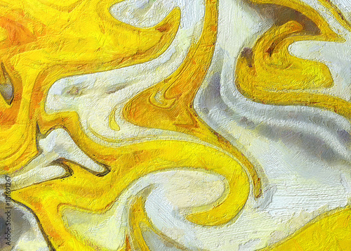 Abstract liquid gold and silver texture Impressionism background. Painting on canvas artwork. Hand drawn art. Modern artistic work. Good for printed pictures, design postcard, posters and wallpapers