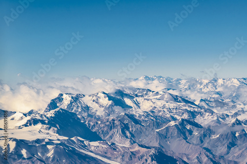 Andes Mountains Aerial View  Chile