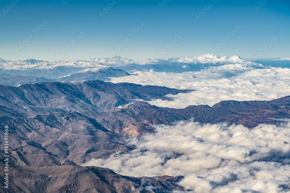 Andes Mountains Aerial View, Chile
