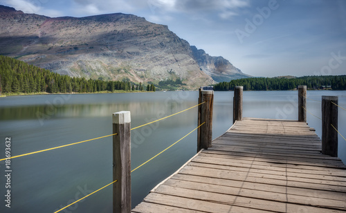 Pier over Swiftcurrent Lake in Glacier National Park