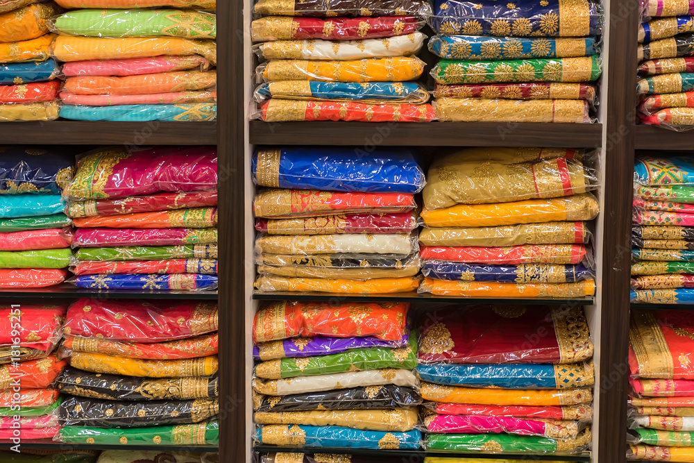 Textile and cloth on oriental market Textile and cloth on oriental market