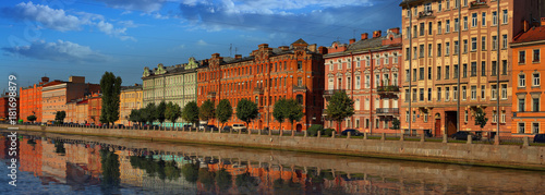 Embankment of the Fontanka river in Saint Petersburg