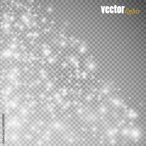 Glow light effect. Vector illustration. Christmas flash Concept. 