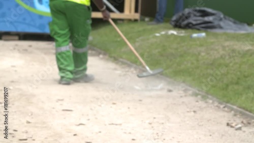 service nettoyage balaie slowmotion