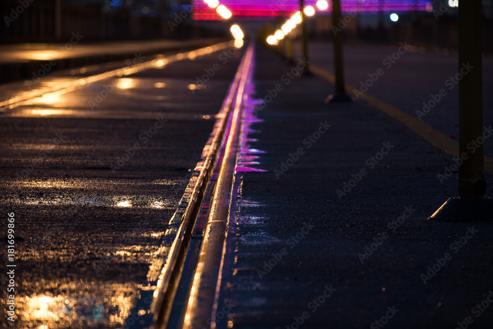 Train Track with reflections