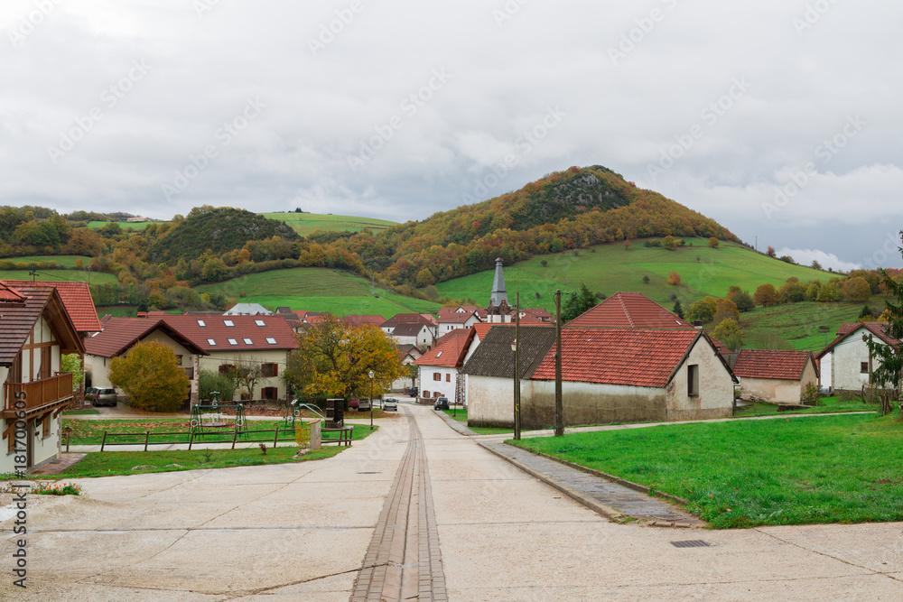 Fototapeta premium Navarre villages in autumnal season