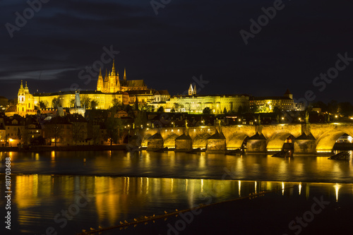 Vltava river and Charles bridge