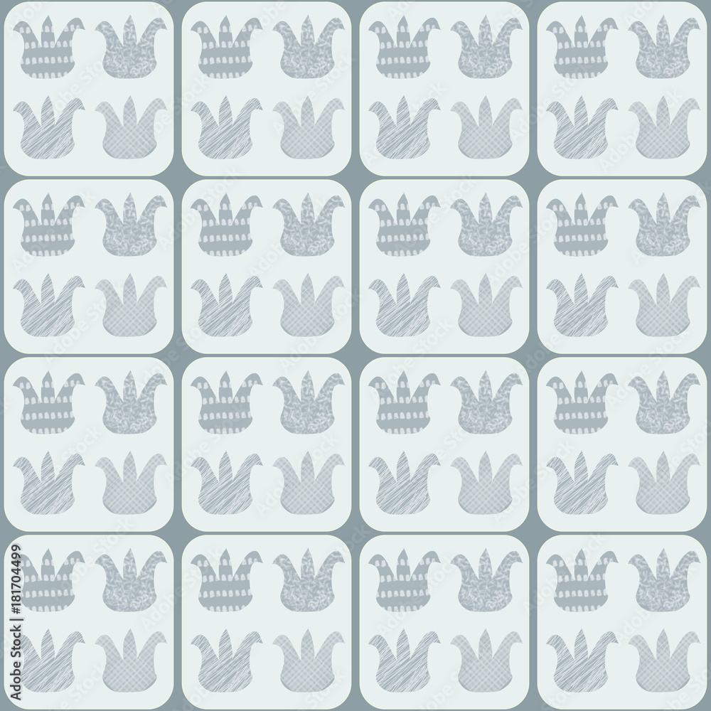 pattern con forme floreali in riquadri pattern con forme floreali in riquadri