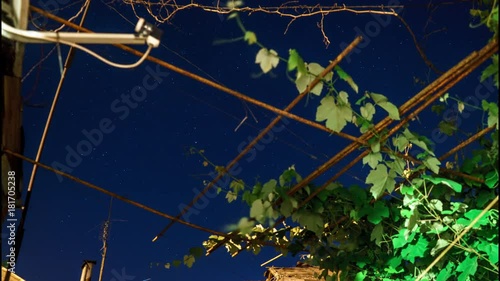 Time laps video of a cloudless night sky with myriads of stars.