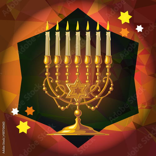 Golden menorah