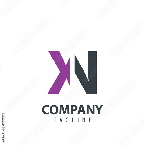 Initial Letter XN Design Logo photo