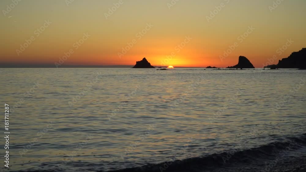 Mediterranean sea at the sunset. Almunecar, Granada province, Andalusia, Spain Mediterranean sea at the sunset. Almunecar, Granada province, Andalusia, Spain