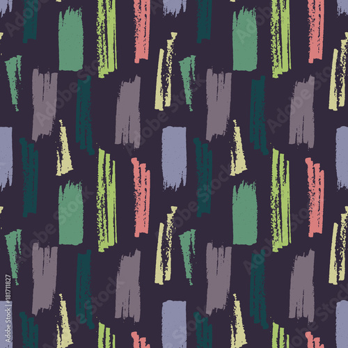 vector seamless pattern with marker hand drawn strokes