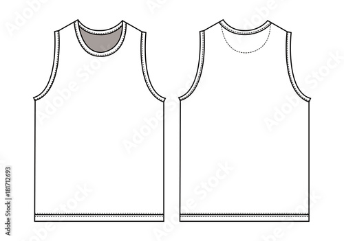 Tank top, sleeveless shirt  illustration / white