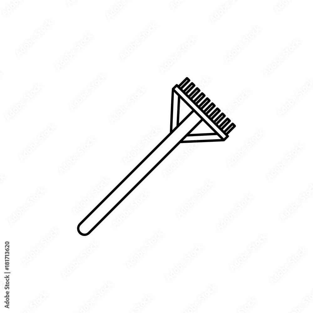 Rake line icon Rake line icon