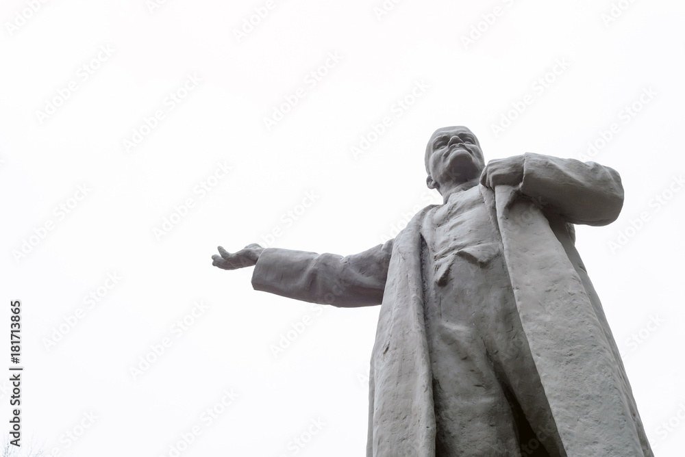 Lenin Statue and White Sky Lenin Statue and White Sky