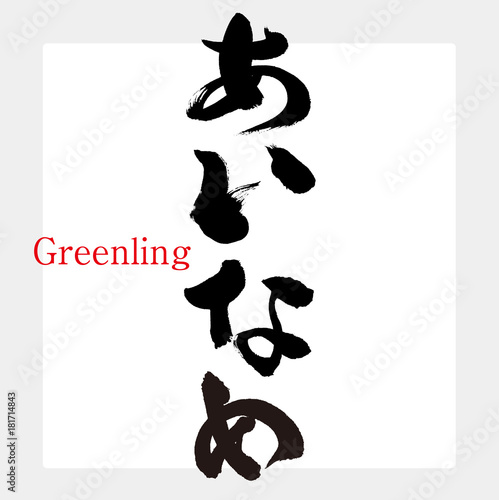 あいなめ・アイナメ・鮎魚女（筆文字・手書き）