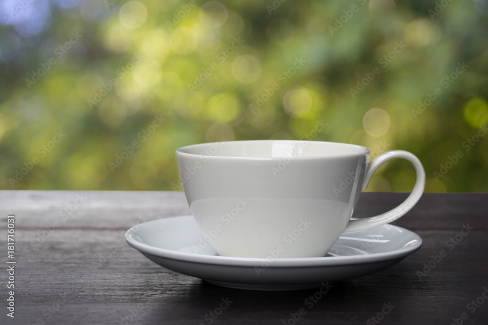 white mug on wooden table white mug on wooden table