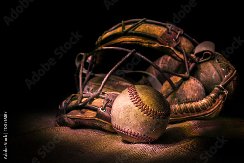 Canvas Print Baseball With Catcher Mask