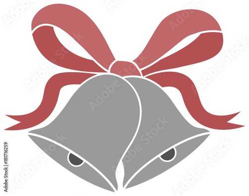 Wedding bells minimalist vector illustration