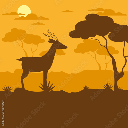 wildlife background vector illustration graphic design