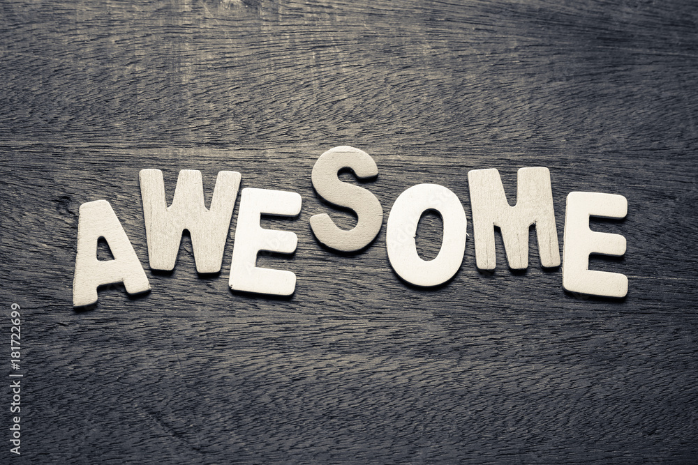 Fototapeta premium Awesome Wood Letters