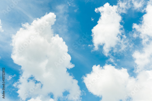 Blue sky with clouds, Beautiful background, Copy space, Aature freedom concept.Blue sky with clouds, Beautiful background, Copy space, Aature freedom concept. photo