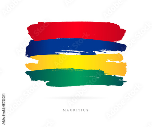 Flag of Mauritius. Abstract concept