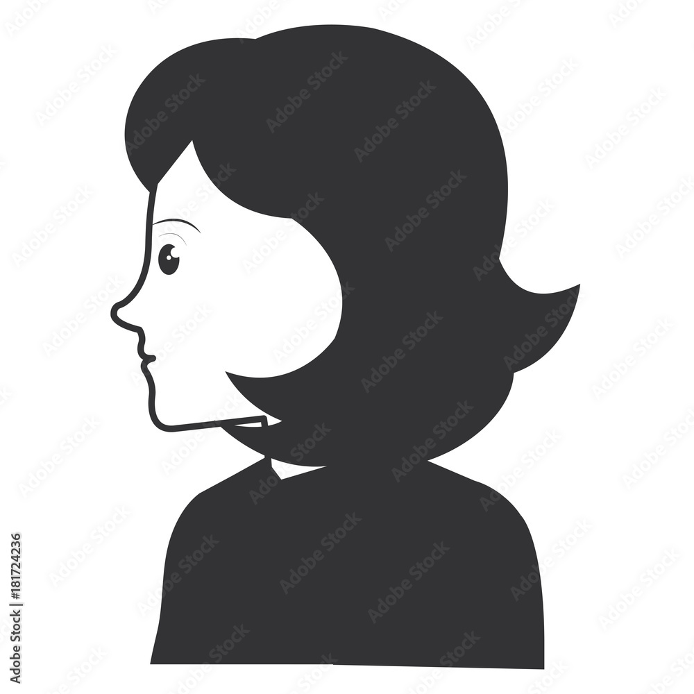 businesswoman profile avatar character vector illustration design