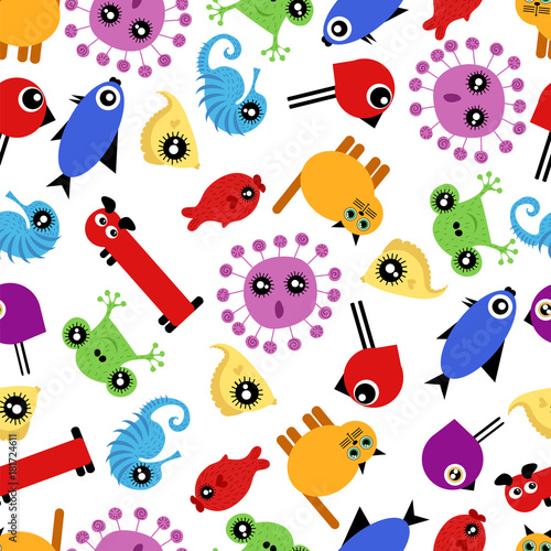 children's toys.sign.seamless pattern
