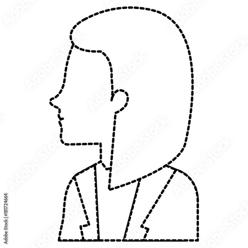 businesswoman profile avatar character vector illustration design