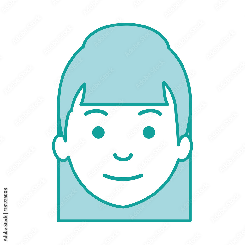 beautiful woman head avatar character vector illustration design