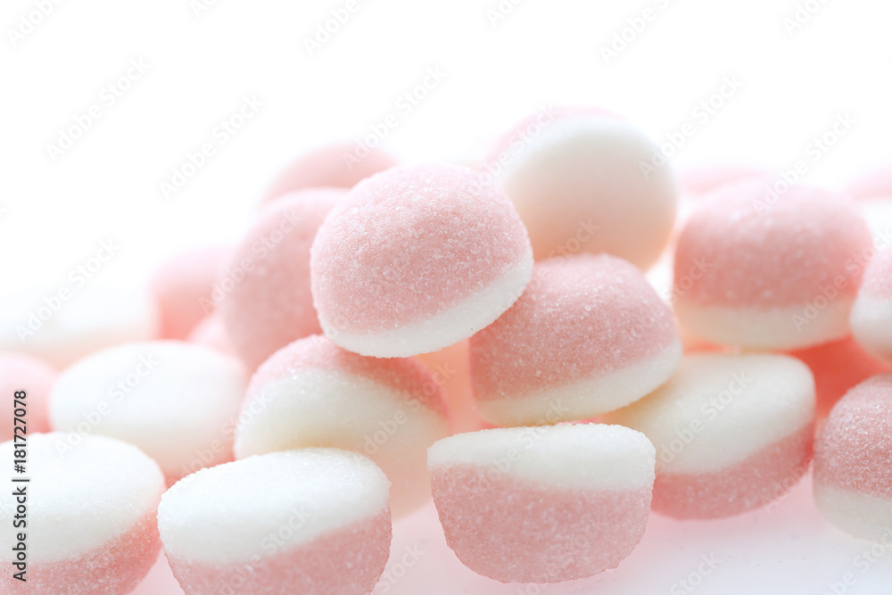 pink jelly candy isolated in white background pink jelly candy isolated in white background