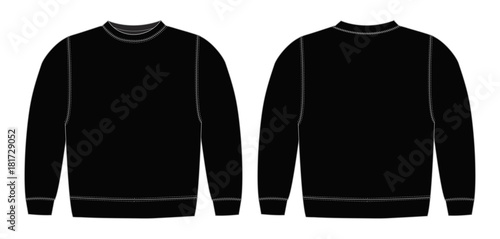 Illustration of sweat shirt ( black) 