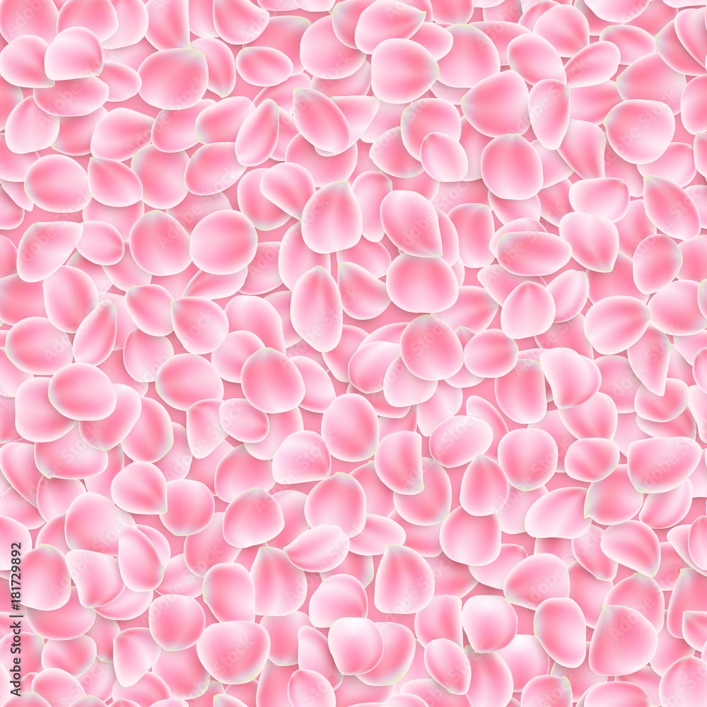 Seamless pink petals on white background. EPS 10 vector Seamless pink petals on white background. EPS 10 vector