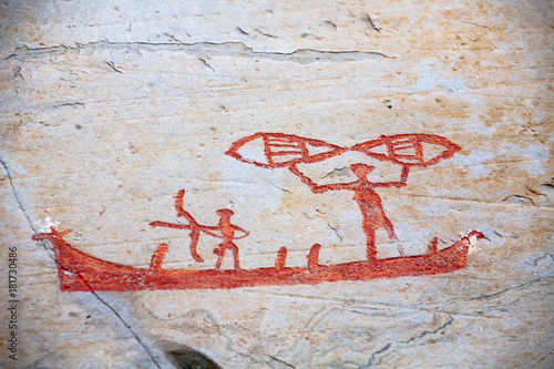 Obraz na płótnie prehistoric rock carving w salonie