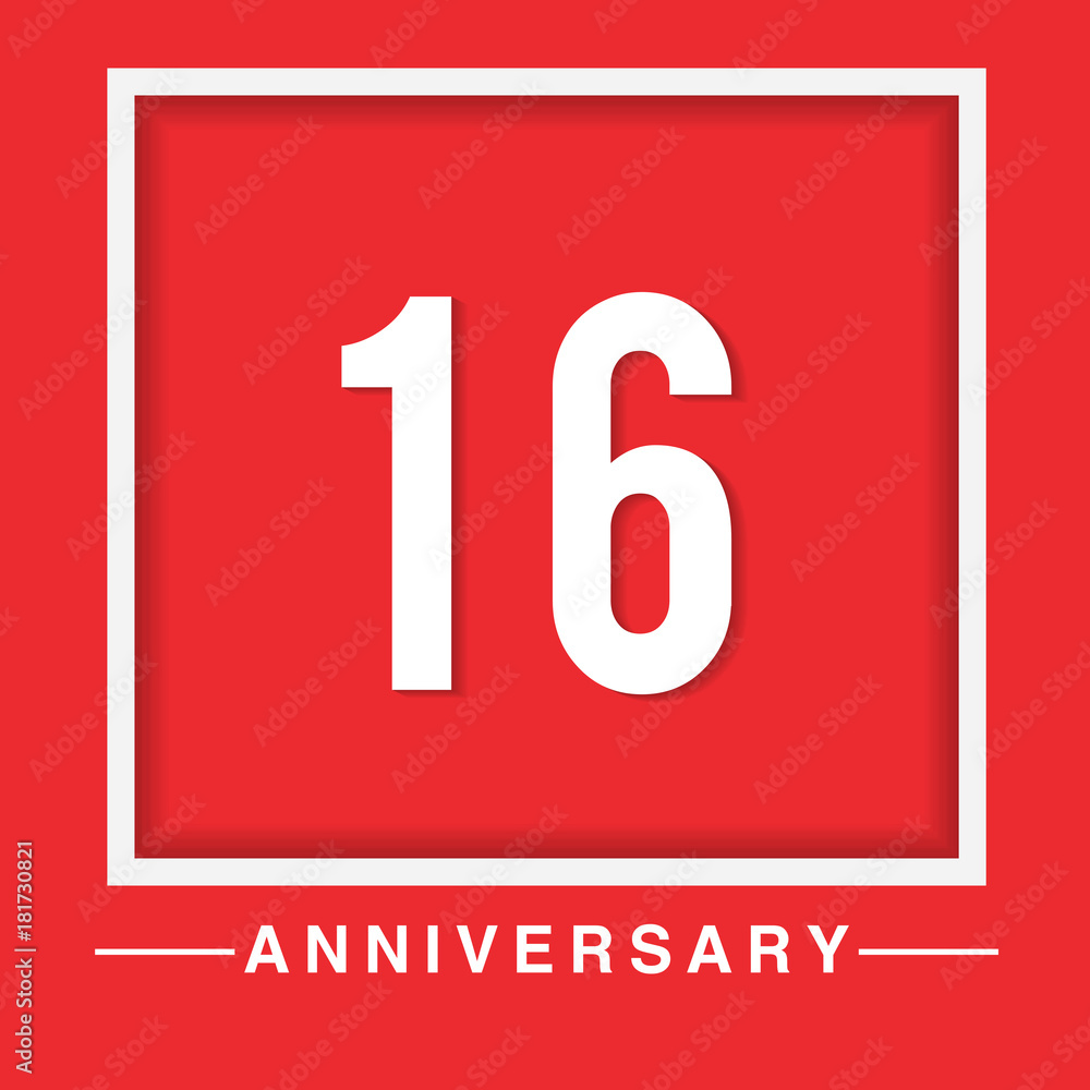 16 anniversary template design 16 anniversary template design