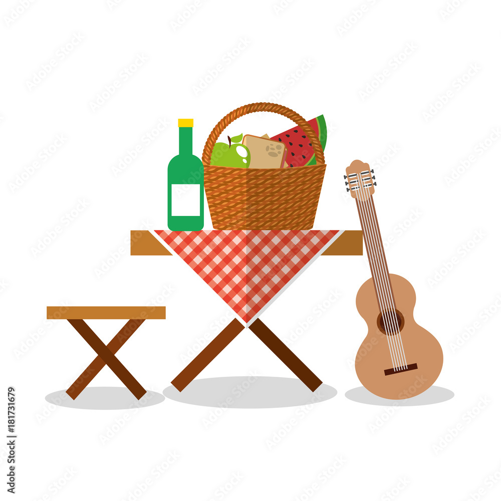 picnic party scene icon vector illustration design picnic party scene icon vector illustration design
