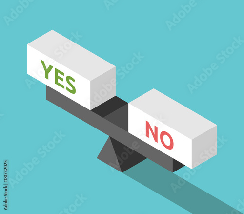 Isometric yes, no, balance
