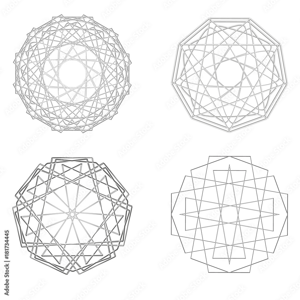 Holiday patterns of stars of snowflakes and flowers for gifts Holiday patterns of stars of snowflakes and flowers for gifts