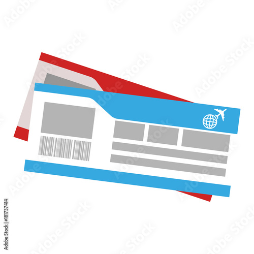 Flight tickets isolated