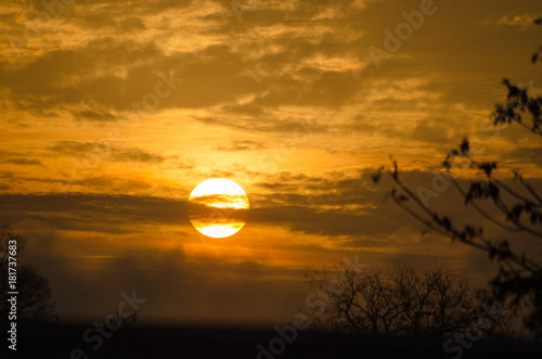 Beautiful autumn sunset
