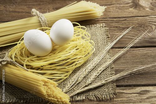 Close of yellow pasta