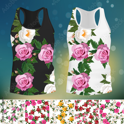 T-shirt with an trendy rose design