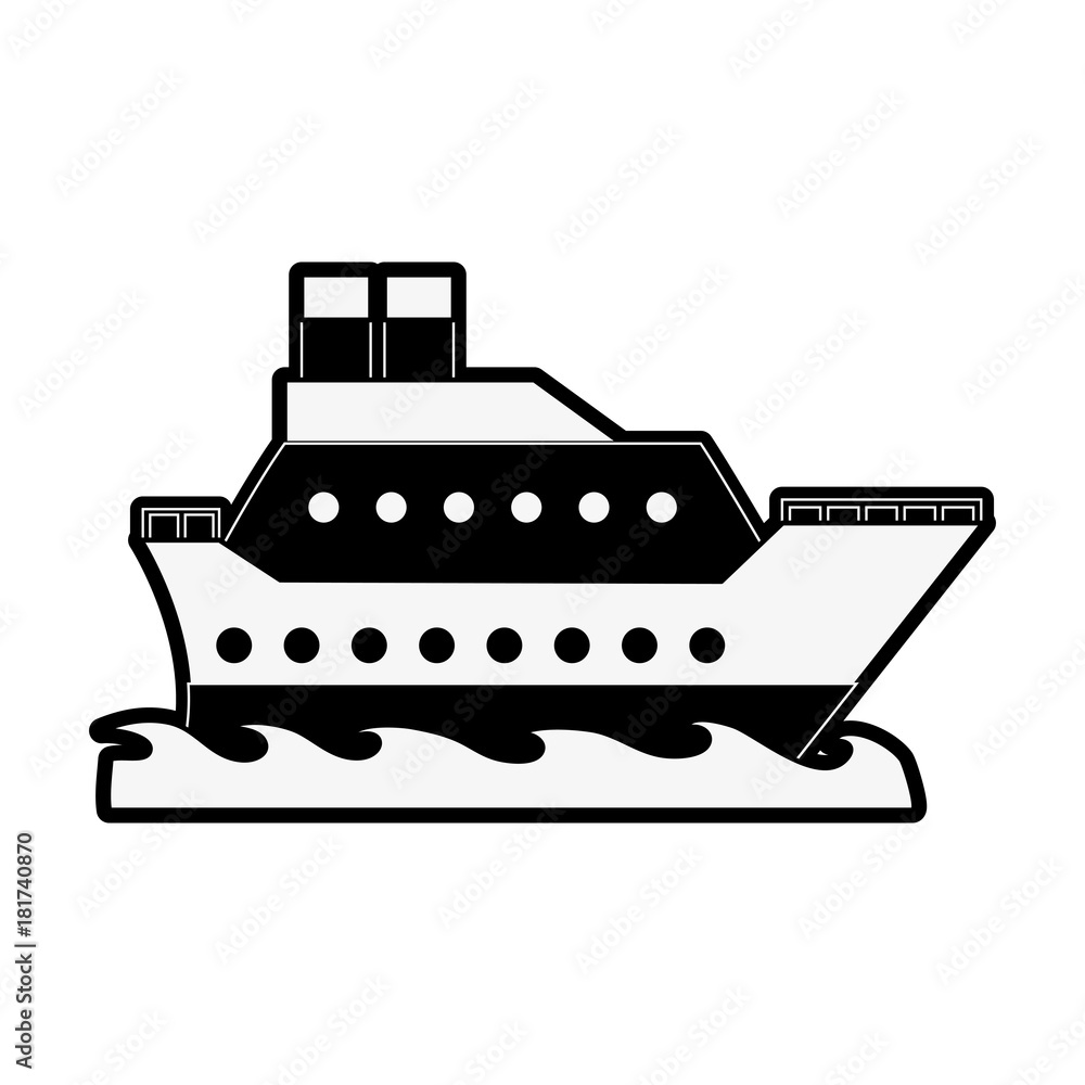 Obraz premium Cruise ship symbol