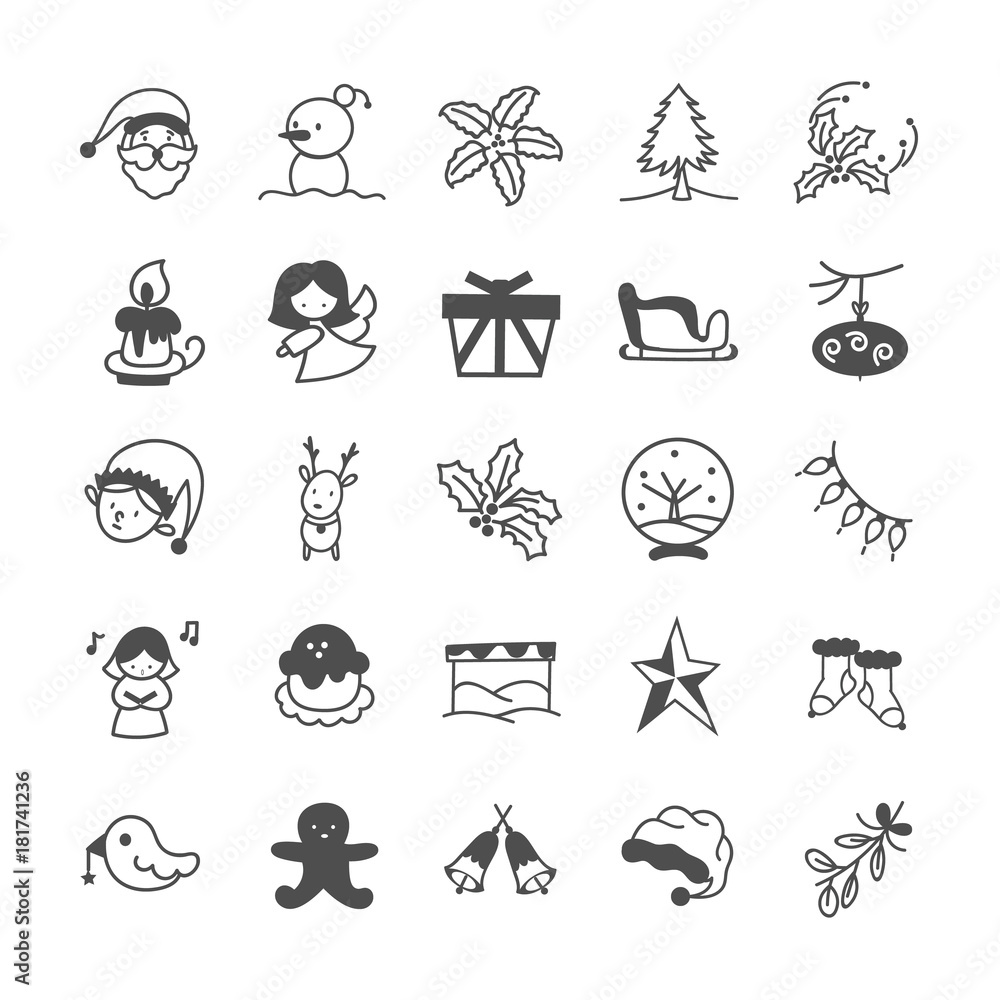 christmas icon set christmas icon set