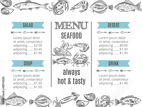 vector illustration of restaurant menu